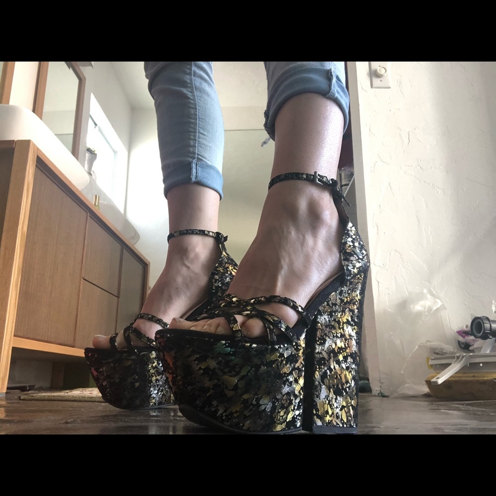 Jeffrey Campbell platform heel sandals